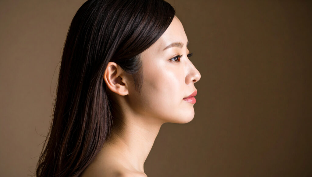 女性の横顔・ナチュラル