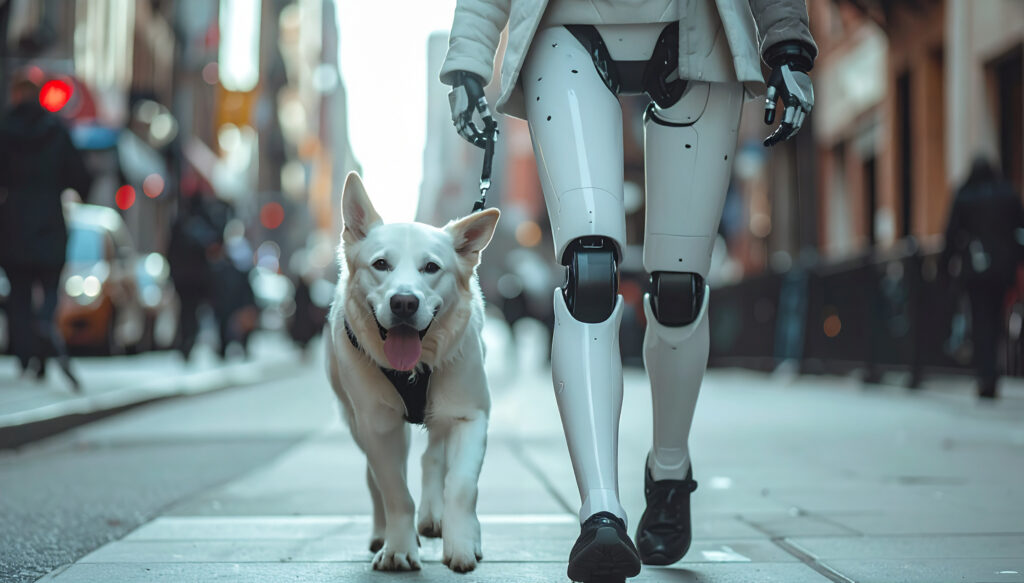犬の散歩をするロボット2