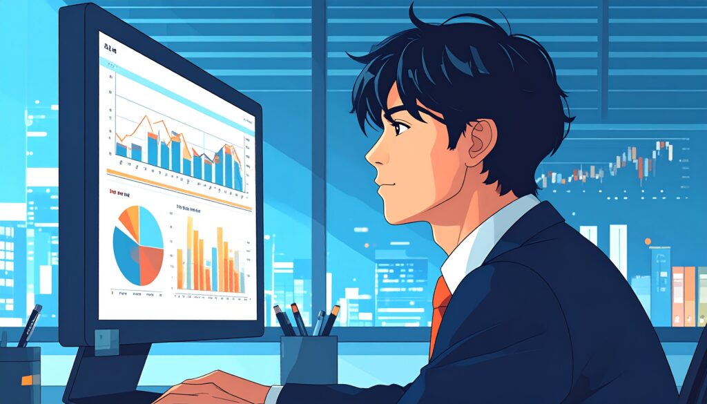 データを読み解く夜のオフィスワーク