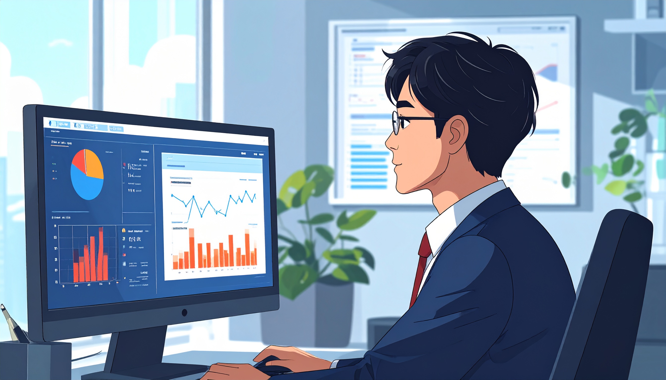 データを読み解く、静かな集中のオフィスワーク