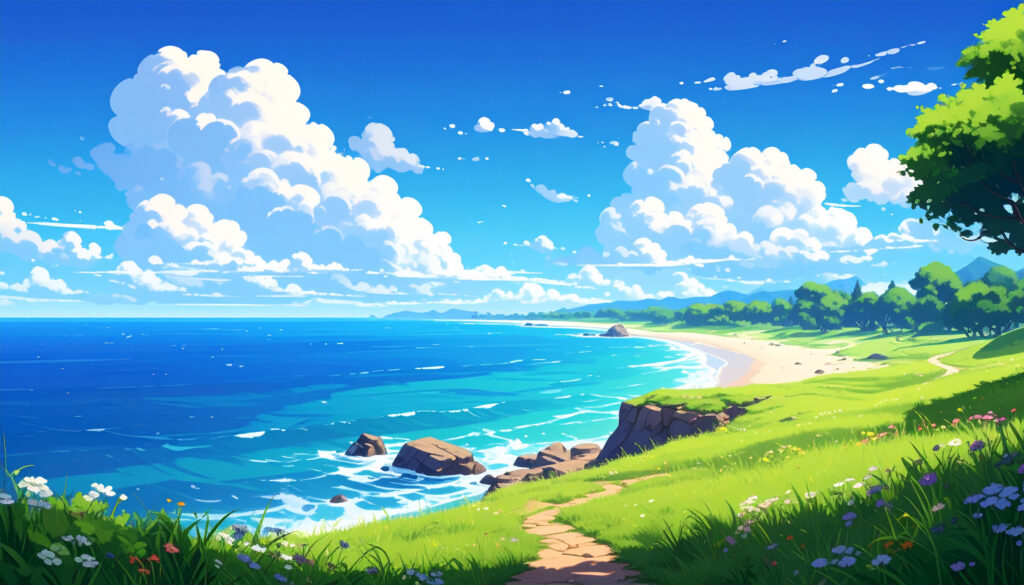 青い海と海岸風景